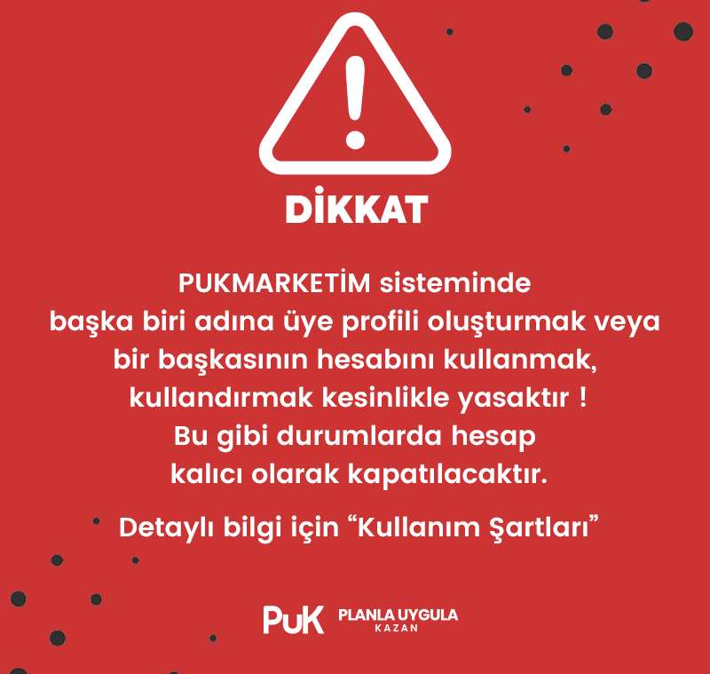 PUK Marketim Uyarısı